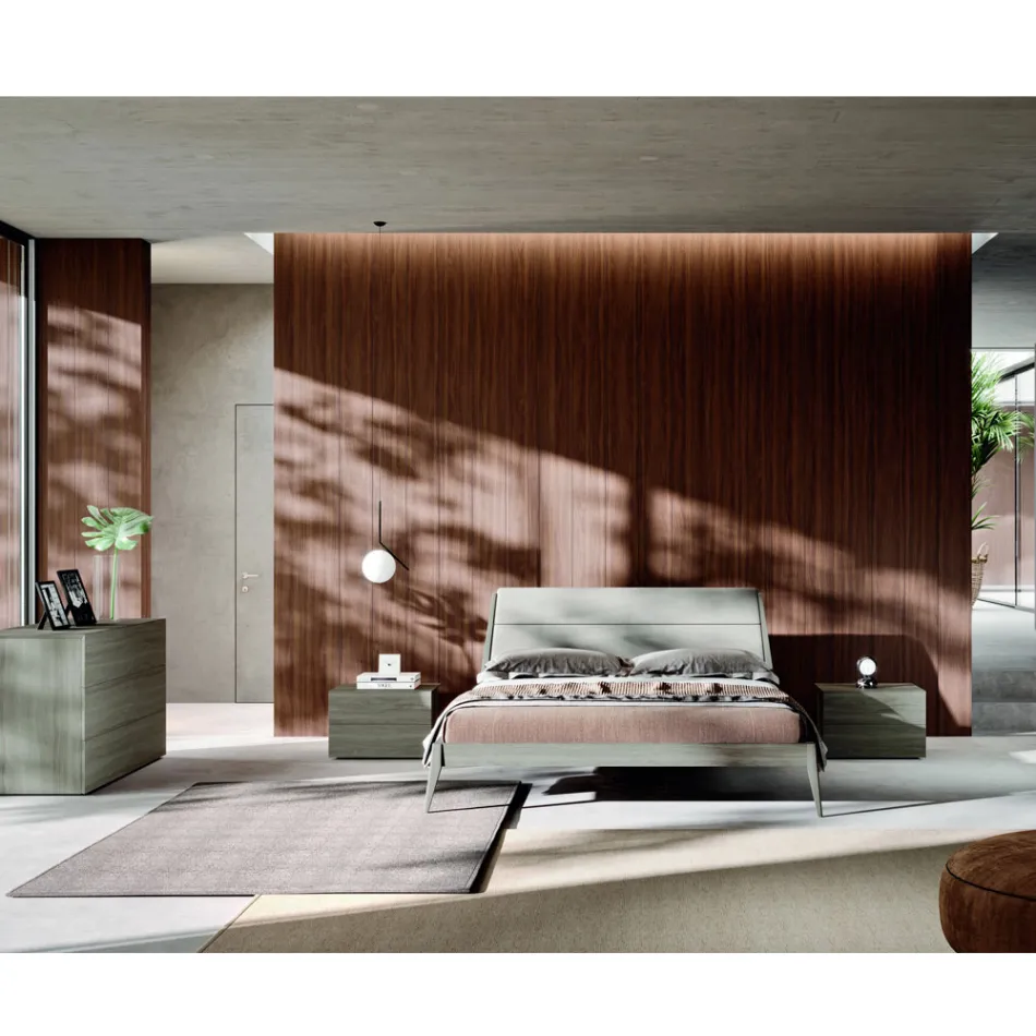 Muebles de dormitorio doble con 4 elementos Made in Italy - Lucania Viadurini