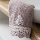 Toallas de rostro, toallas de invitados y toallas de baño Armonia de algodón y encaje - Frollo Viadurini