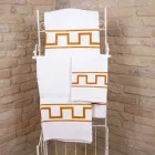 Toalla de una pieza de algodón italiano impresa a mano - Marcas Viadurini