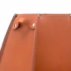 Paragüero Audrey con diseño moderno en cuero, hecho en Italia Viadurini