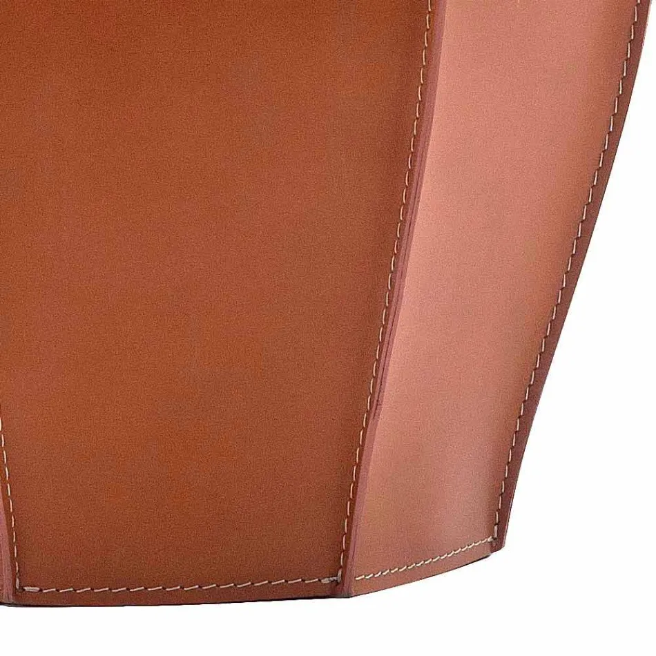 Paragüero Audrey con diseño moderno en cuero, hecho en Italia Viadurini