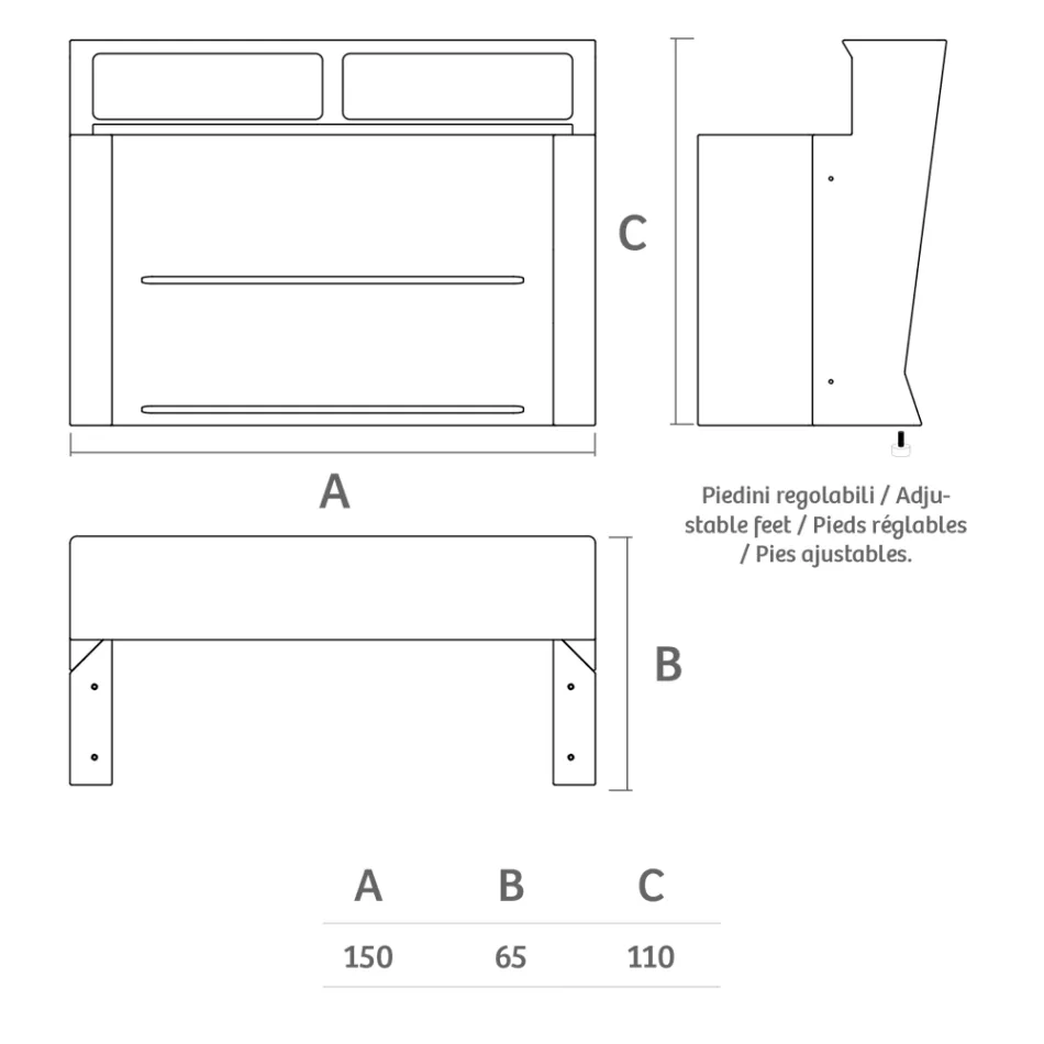 Barra de Bar Luminosa con Accesorio Organizador y Botellero - Reportaje Viadurini