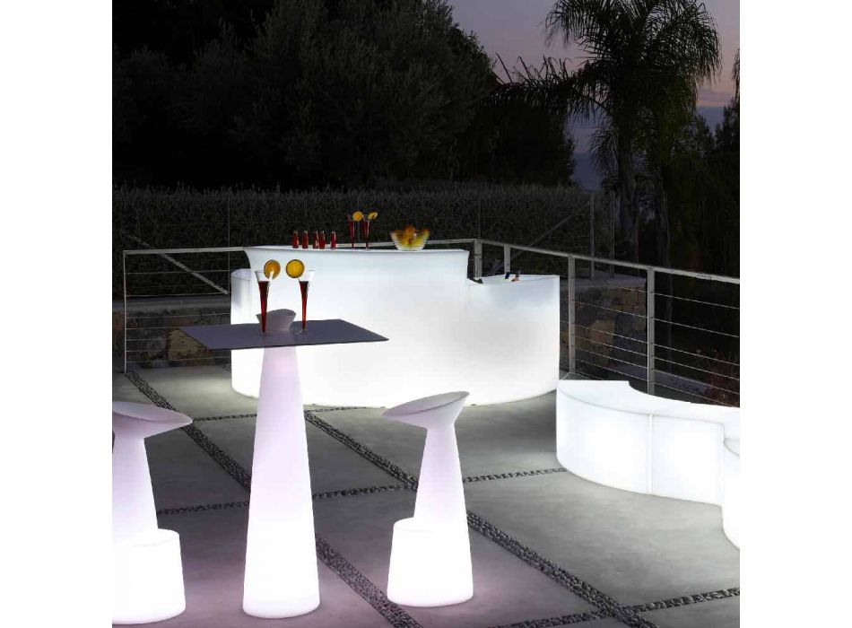Mostrador de barra luminosa Bar de estilo moderno Slide Break Bar hecho en Italia Viadurini
