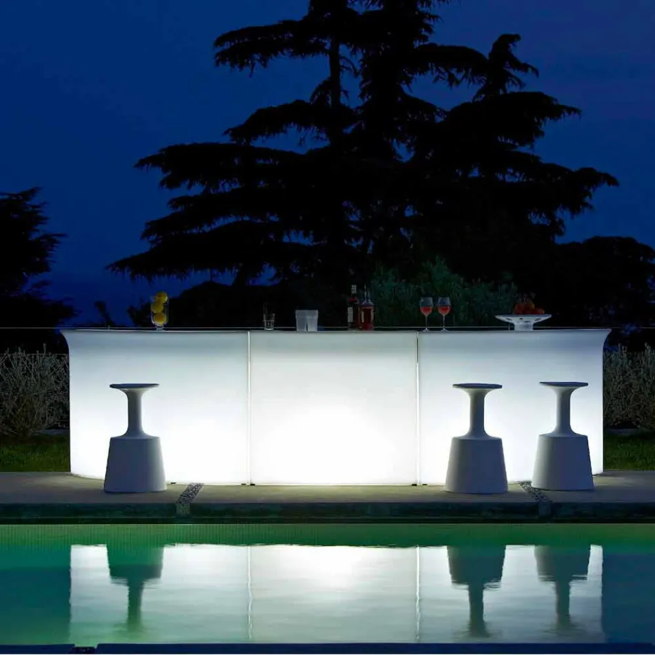 Barra de bar de estilo moderno Slide Break Line bright hecha en Italia Viadurini