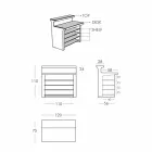 Barra de bar de estilo moderno Slide Break Line bright hecha en Italia Viadurini