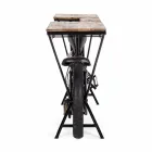 Consola de diseño moderno en madera de mango y acero para motocicleta - Shallot Viadurini