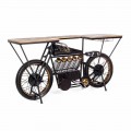 Consola de diseño moderno en madera de mango y acero para motocicleta - Shallot