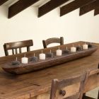 Barco de cera con luces marrones o marfil, incluido el Made in Italy - Ludvig Viadurini