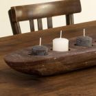Barco de cera con velas marrones o marfil incluidas Made in Italy - Ludvig Viadurini
