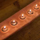 Barco de cera con velas marrones o marfil incluidas Made in Italy - Ludvig Viadurini