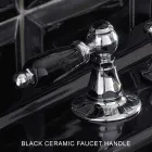 Mezclador de lavabo de 3 orificios con desagüe de latón estilo clásico artesanal - Noriana Viadurini