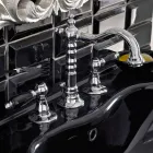 Mezclador de lavabo de 3 orificios con desagüe de latón estilo clásico artesanal - Noriana Viadurini