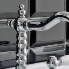 Mezclador de lavabo de 3 orificios con desagüe de latón estilo clásico artesanal - Noriana Viadurini