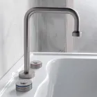 Mezclador de lavabo moderno de 3 orificios con líneas rojas y azules Made in Italy - Quito Viadurini