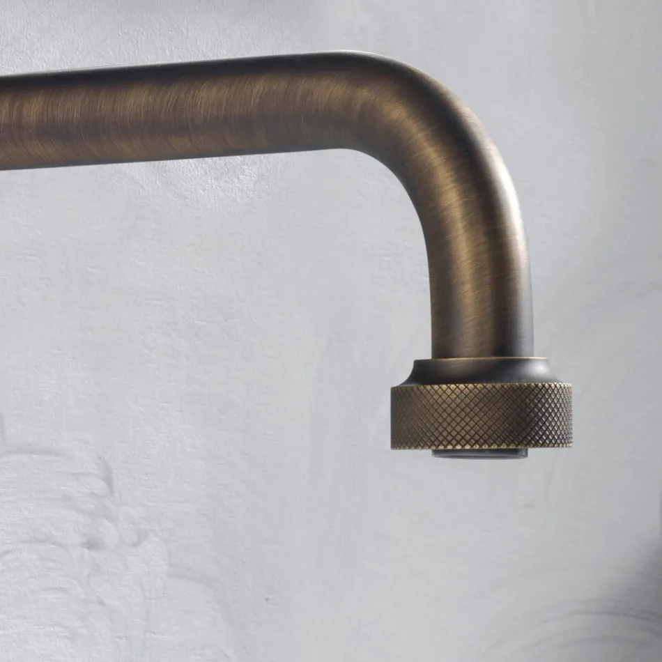 Mezclador de lavabo moderno de 3 orificios con desagüe Made in Italy - Quito Viadurini
