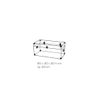 Baúl de diseño en cristal acrílico transparente y acero moderno - Dante Viadurini