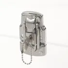 Baúl de diseño en cristal acrílico transparente y acero moderno - Dante Viadurini