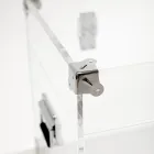 Baúl de diseño en cristal acrílico transparente y acero moderno - Dante Viadurini