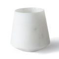 Vaso de agua en mármol de Carrara blanco satinado Diseño italiano - Scaglio