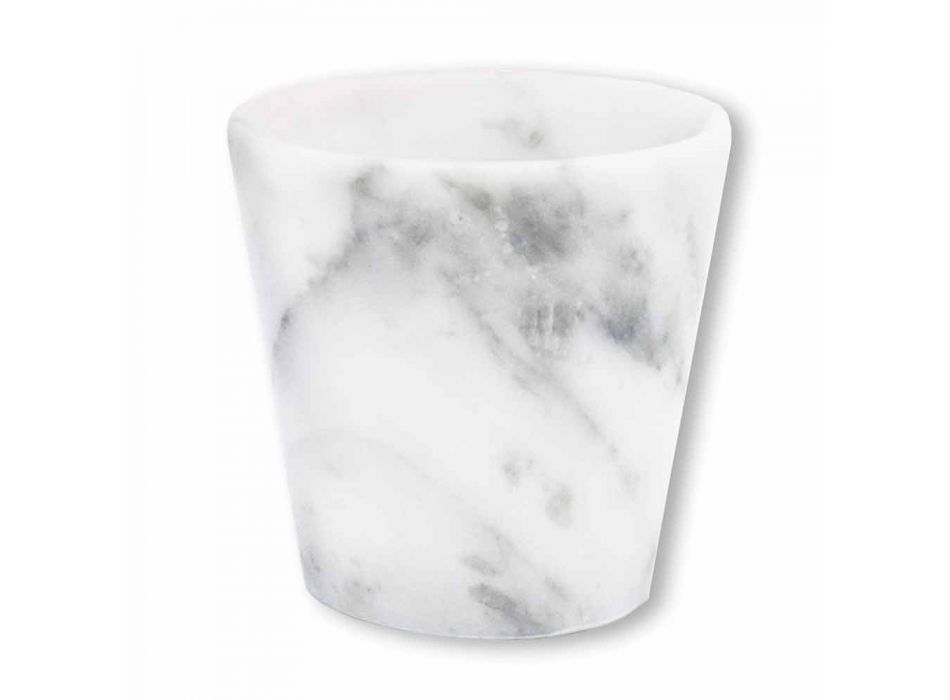 Grappa Glass en mármol blanco de Carrara Made in Italy - Fergie Viadurini