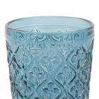 Vasos de agua de vidrio coloreado con adornos arabescos 12 piezas - Marruecos Viadurini