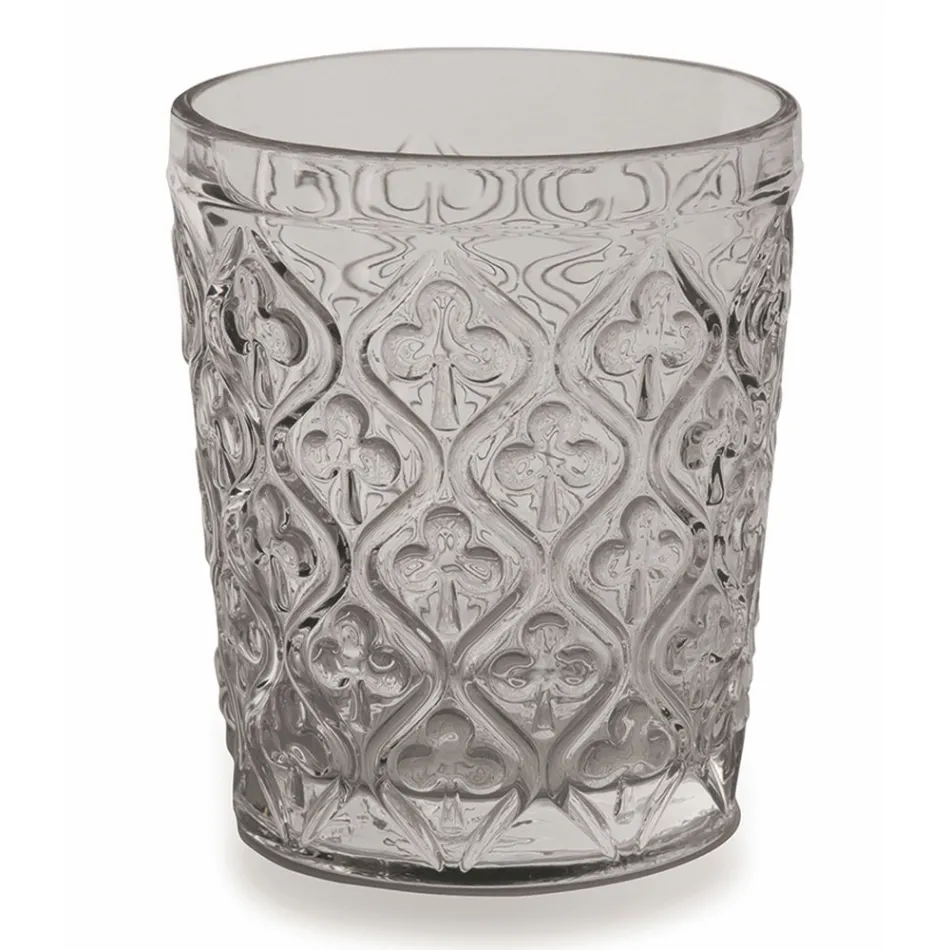 Vasos de agua de vidrio coloreado con adornos arabescos 12 piezas - Marruecos Viadurini