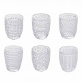 Vasos De Agua De Vidrio Transparente Decorados, Servicio Moderno 12 Piezas - Mezcla
