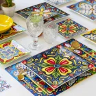 Vasos de agua de vidrio transparente con decoraciones talladas 12 piezas - Rocca Viadurini