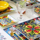 Vasos de agua de vidrio transparente con decoraciones talladas 12 piezas - Rocca Viadurini