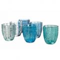 Vasos De Agua De Servicio De Vidrio Con Decoración Arabescato 12 Piezas - Tornillo