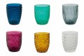 Vasos decorados de vidrio coloreado moderno que sirven agua 12 piezas - Mezcla