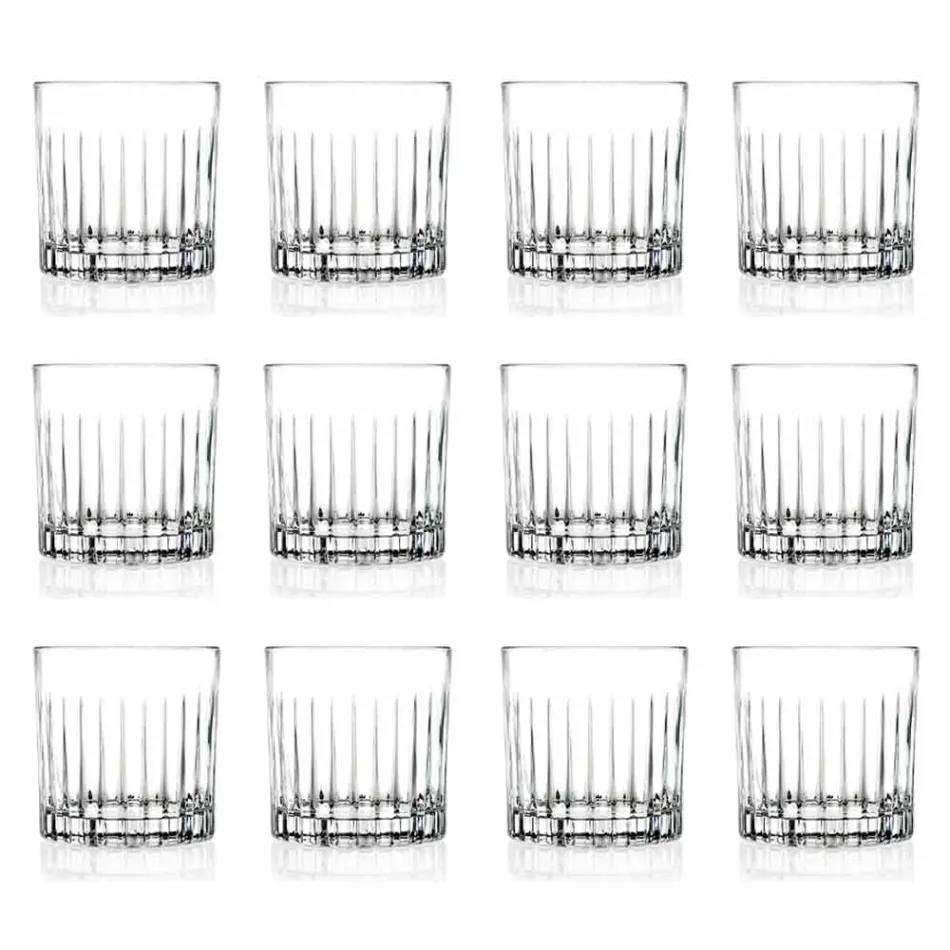 Vasos bajos Double Old Fashioned 12 piezas de lujo - Senzatempo Viadurini