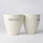 Vasos De Porcelana Blanca De Diseño De Lujo 6 Piezas Únicas - Arcireale Viadurini
