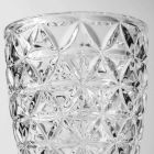Vasos De Vidrio Transparente Decorados, Servicio De Agua Moderno 12 Piezas - Mezcla Viadurini