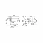 Bidé de diseño clásico en cerámica blanca Made in Italy - Paulina Viadurini