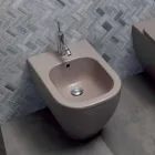 Bidet de Piso en Cerámica Esmaltada Trabia Blanca o Coloreada Viadurini