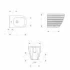 Bidet de Piso en Cerámica Esmaltada Trabia Blanca o Coloreada Viadurini