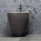 Bidet de Piso en Cerámica Esmaltada Trabia Blanca o Coloreada Viadurini