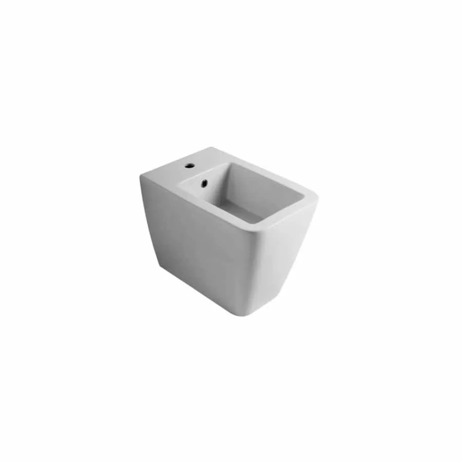 Diseño moderno bidet de cerámica blanca Sol 55x35 cm hecho en Italia Viadurini