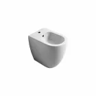 Bidet de cerámica de diseño moderno Shine Square Open Rimless H50 cm Viadurini