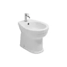Bidé monomando de pie en cerámica blanca con un elegante diseño moderno - Sílice Viadurini