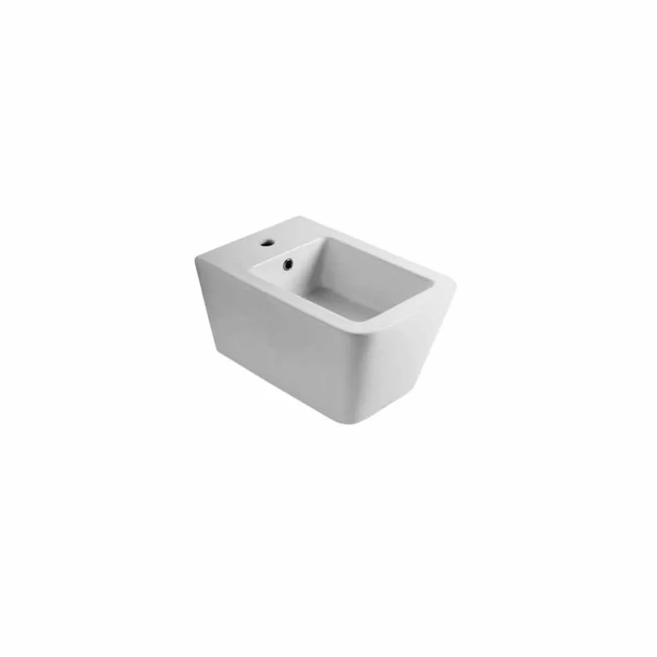 Diseño de bidet suspendido de cerámica Sun Square 55x35cm, made in Italy Viadurini