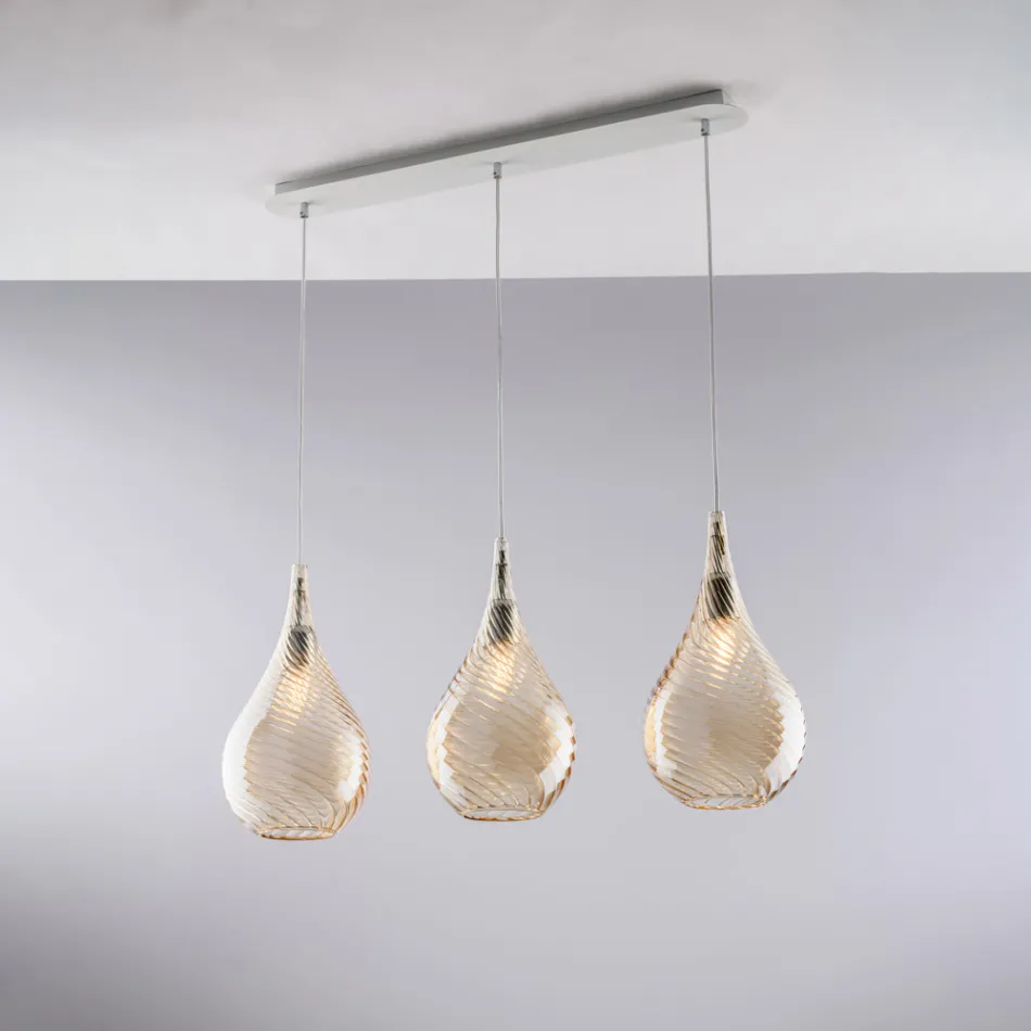 Riel de hierro fabricado en Italia con cristal Pyrex para decoración de interiores - Amazonia Viadurini