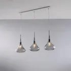 Riel de hierro con cristal Pyrex fabricado en Italia para decoración de interiores - Corinto Viadurini