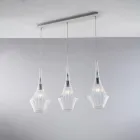 Riel de hierro con cristal Pyrex fabricado en Italia para decoración de interiores - Olimpo Viadurini