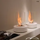 Biocamino mármol soporte circular Gordon, fabricado en Italia Viadurini