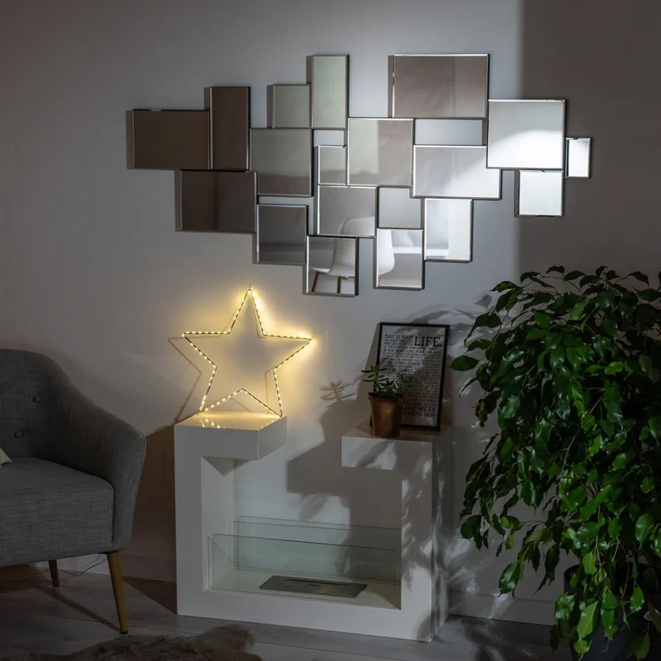 Bio Chimenea de Suelo de Metal Pintado Blanco y Cristal Templado - Pelide Viadurini