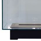 Biochimenea de piso de diseño moderno en vidrio y acero o corten - Bradley Viadurini