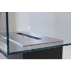 Biochimenea de piso de diseño moderno en vidrio y acero o corten - Bradley Viadurini