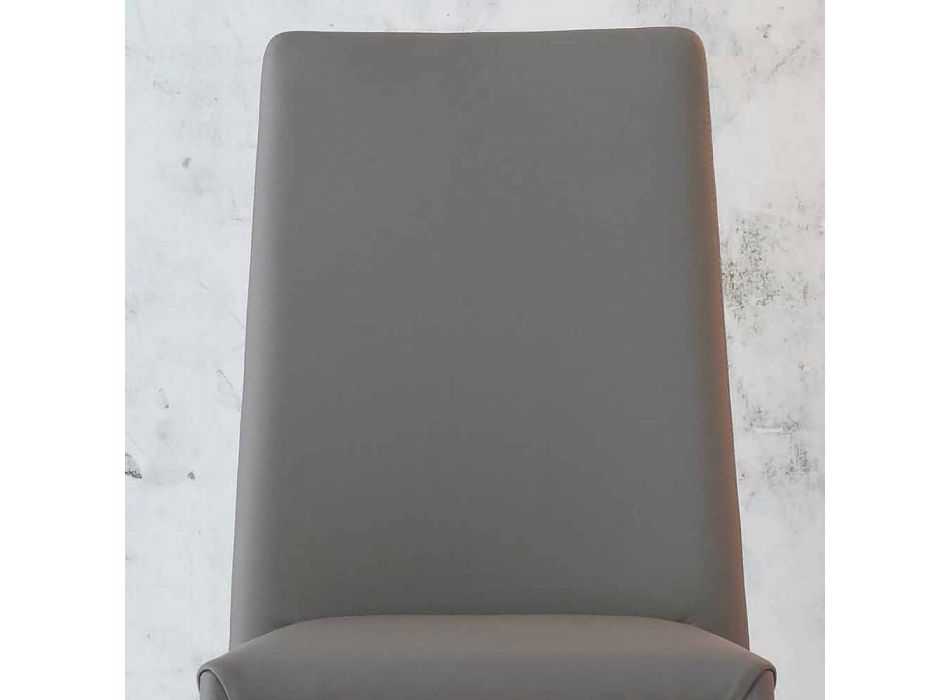 Bonaldo Eral silla de diseño moderno tapizada en cuero hecho en Italia Viadurini